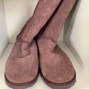 Purple Sherpa lined booties
